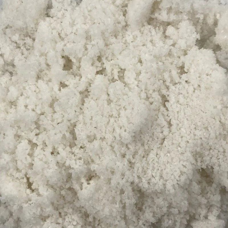 Closeup of unrefined Abundance Farm Baja Gold Sea Salt. Contains 90+ minerals & trace elements.