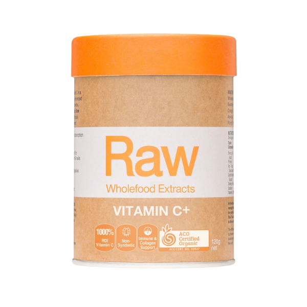 Raw Wholefood Extracts Vitamin C+ is an organic, plant-based supplement that provides a high-potency, non-synthetic dose of Vitamin C derived entirely from wholefood sources. Perfect for supporting immune function, collagen production, and healthy skin, hair, and nails, this supplement is packed with powerful natural ingredients like acerola berry, baobab, camu camu, and more.
Available in a delicious passionfruit flavour, this supplement is ideal for those seeking a clean, natural Vitamin C boost.