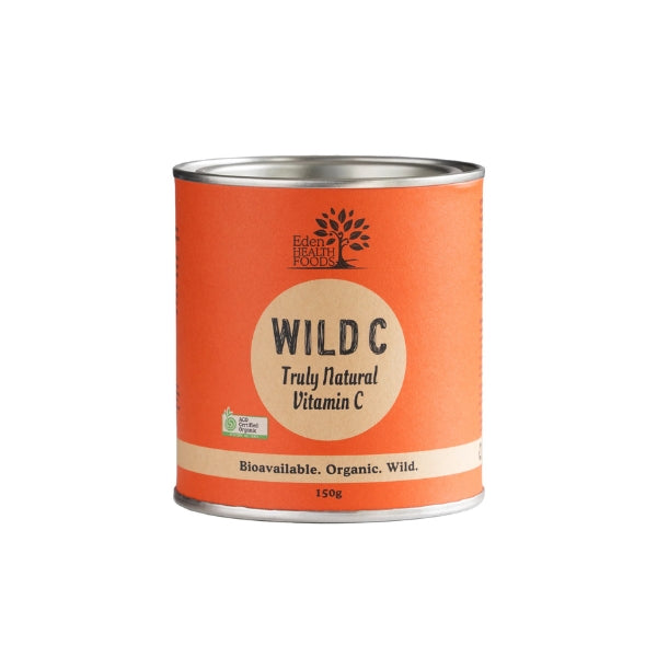 Eden Healthfoods Wild C Natural Vitamin C Powder 150g â certified organic wholefood vitamin C made from wild berries and greens for immune support and detox.