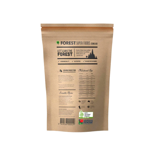 Experience the power of nature’s richest superfood with Forest Super Foods Organic Cacao Powder. Sourced from premium Criollo cacao beans, this ceremonial-grade powder is raw, organic, and packed with antioxidants to support vitality, mood, and energy levels.