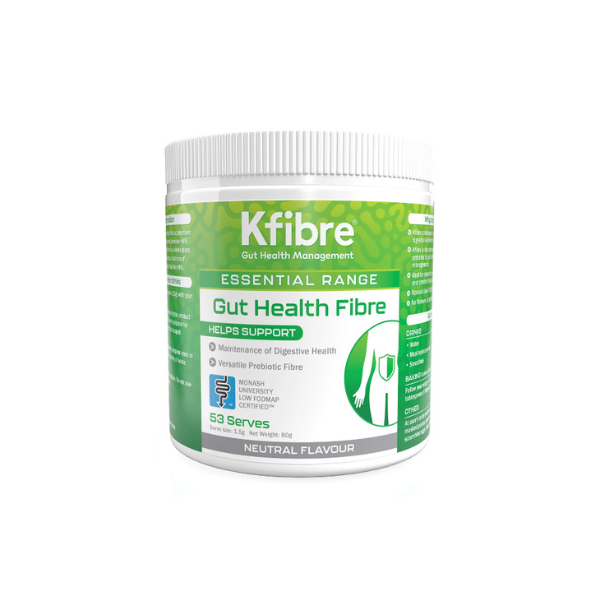 Kfibre Essential Gut Health Fibre is an unflavoured prebiotic for your microbiome and gut health management.