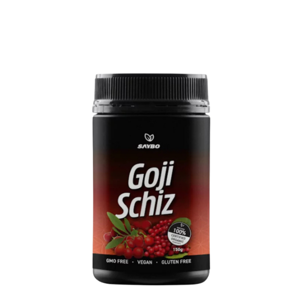 Saybo Goji Schiz is a premium blend of goji & schizandra berries. Vegan & gluten-free.