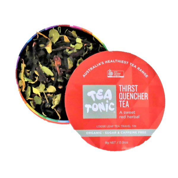 Tea Tonic's Glass Tea Bottle 1L comes with a high quality stainless steel infuser basket and neoprene thermal sleeve to keep your tea hot or cold, and for extra protection.
Includes a bonus Tea Tonic Thirst Quencher Tea Loose Leaf Travel Tin.