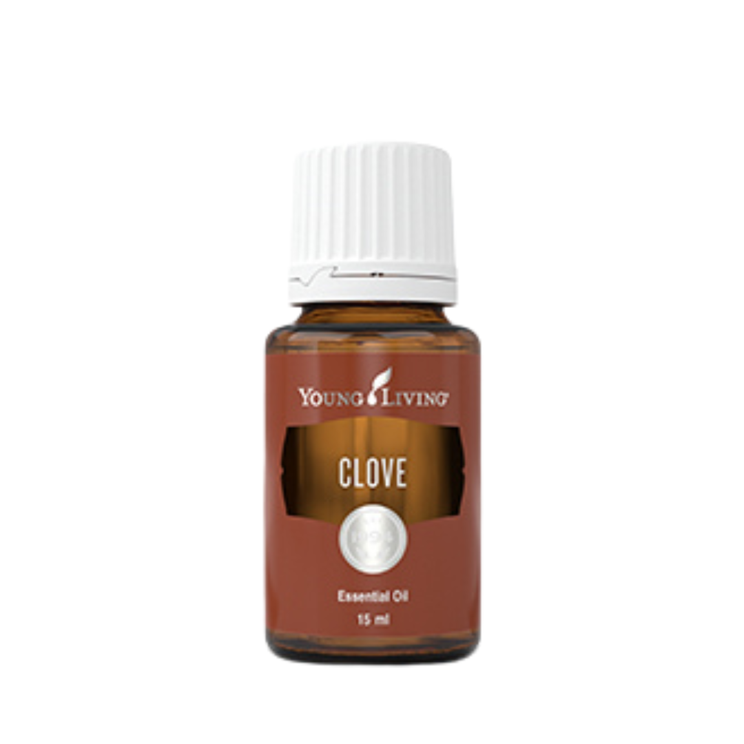 Young Living Clove Essential Oil 15ml – 100% pure steam-distilled clove oil with warm, spicy aroma for aromatherapy, massage blends and natural skincare.
