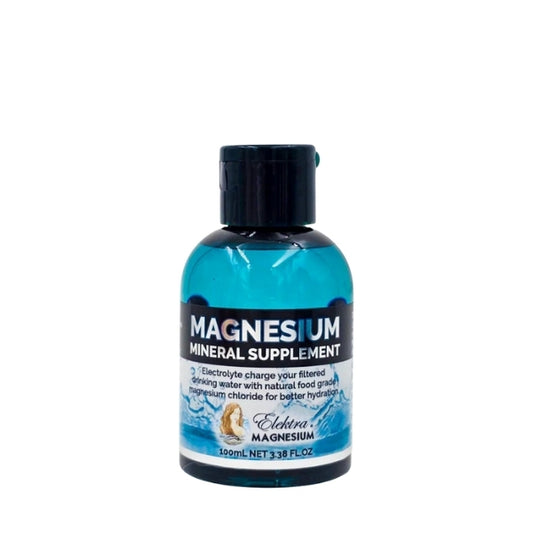 Elektra Magnesium Water Drops 100ml liquid magnesium supplement for hydration and daily magnesium support.