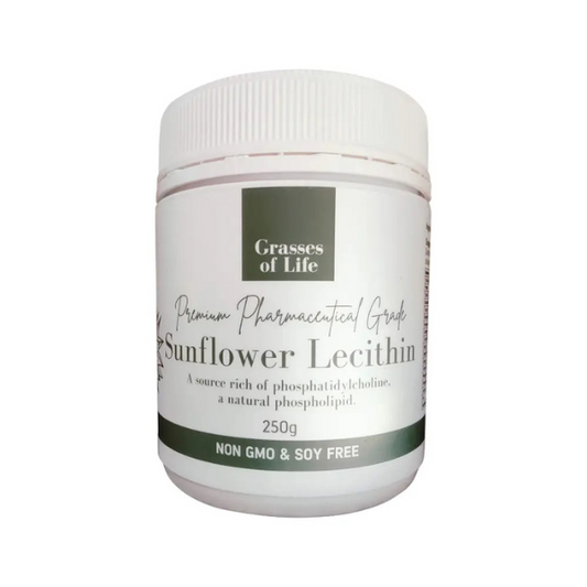 Grasses of Life Sunflower Lecithin is a premium, dietary supplement derived from sunflower seeds. It is rich in phosphatidylcholine, a phospholipid that plays a crucial role in various bodily functions.