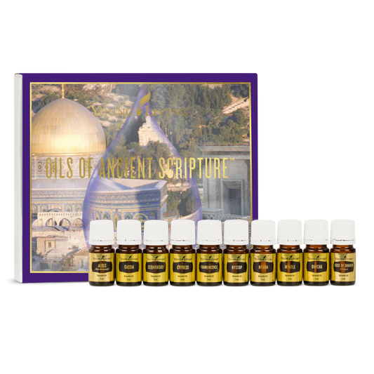 The Oils of Ancient Scripture™ set contains 10 oils from the most significant plants, botanicals, materials, and resins in the Bible—from Cypress (Isaiah 44:14) to “the rose of Sharon” (Song of Solomon 2:1). With the refreshing scents of Myrtle and Cedarwood and the rich fragrances of Frankincense and Myrrh, this kit is designed to help you savour and enjoy the beautiful aromas and intriguing histories of these precious, pure essential oils.