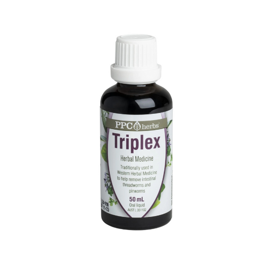 Triplex is traditionally used in Western Herbal Medicine to help remove intestinal threadworms and pinworms.