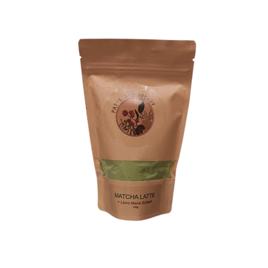 Fuel your focus and energise your day with Pat’s Apothecary Matcha Latte – a smooth, antioxidant-rich blend of ceremonial matcha, Lion’s Mane mushroom, and Tremella for cognitive clarity, clean energy, and skin hydration. A delicious coffee alternative with real benefits.