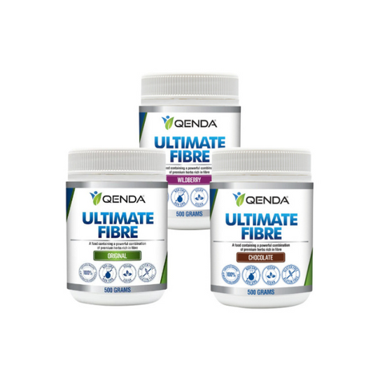 Buy 3 tubs of Qenda Ultimate Fibre for a 15% saving!
Qenda Ultimate Fibre is a food containing a powerful combination of premium herbs rich in fibre.
Qenda Ultimate Fibre is also a good source of iron. One serve exceeds 50% of the Recommended Daily Intake for Dietary Iron.