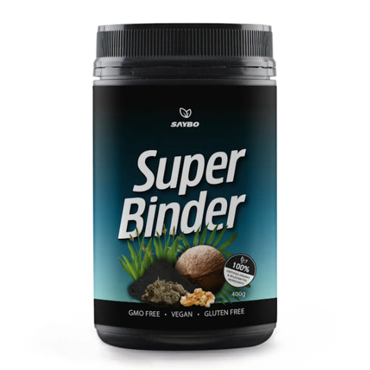 SAYBO Super Binder is a premium blend of natural binders which may help to absorb unwanted toxins, heavy metals, herbicides, pesticides, mycotoxins, endotoxins and volatile organic compounds, from the GI tract.