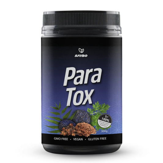 Saybo ParaTox is a premium blend of organic and wildcrafted herbs. Traditionally, these herbs have been used to help purge parasites and worms from the gut.
