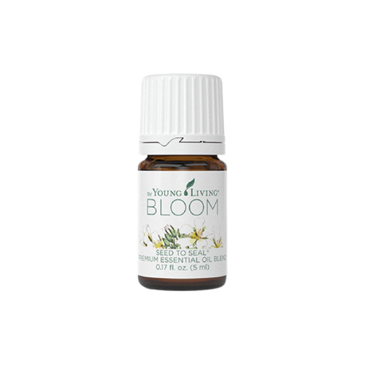 Brighten your day in a beautiful way with BLOOM by Young Living essential oil blend, inspired by the exquisite aroma of BLOOM by Young Living Brightening Cream. This exclusive blend combines premium essential oils with the subtle, invigorating floral notes like Jasmine, Geranium and Davana with the warm woodsy tones of Sandalwood, Vetiver and Royal Hawaiian Sandalwood™ to create a luxe, sophisticated scent for home, office or personal use.