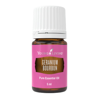 Geranium Bourbon essential oil has a lush, floral aroma that promotes shiny hair and a natural glow to the skin, making it a great addition to any do-it-yourself perfume or bath and body recipes.