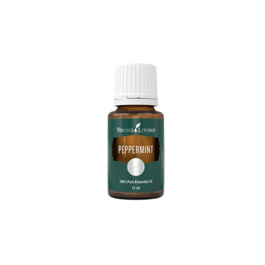 Young Living Peppermint Essential Oil - a fresh, revitalising staple loved for its crisp scent and cooling sensation. 