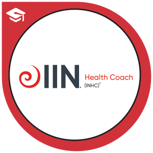 Logo with 'IIN Health Coach (INHC)' text and red circle